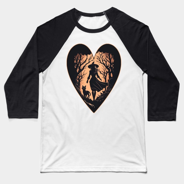 Every Witch Loves Their Cat Baseball T-Shirt by Hiraeth Tees